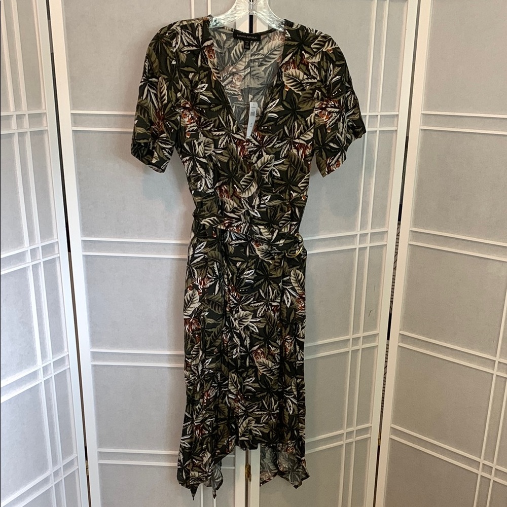Banana Republic Jungle Tiger Print Wrap Sundress 4P